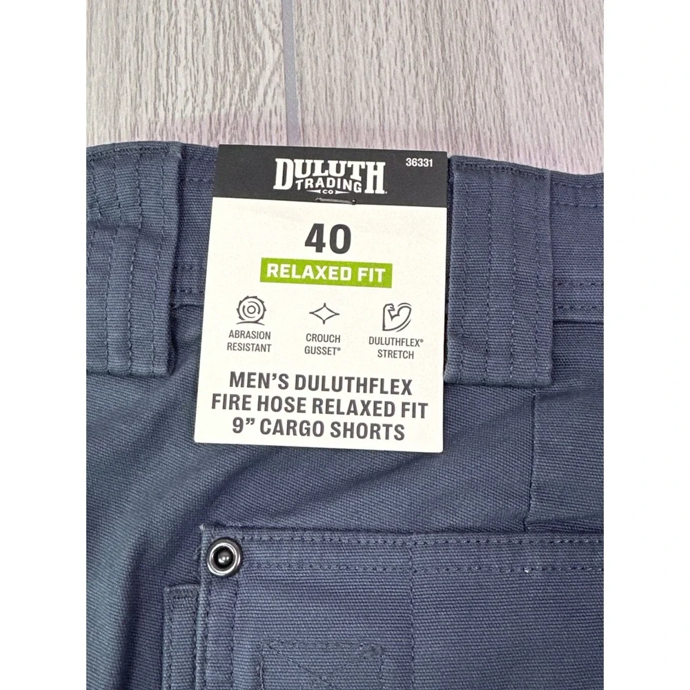 Duluth Trading Co DuluthFlex Fire Hose Relaxed Fit 9 Cargo Shorts Gray