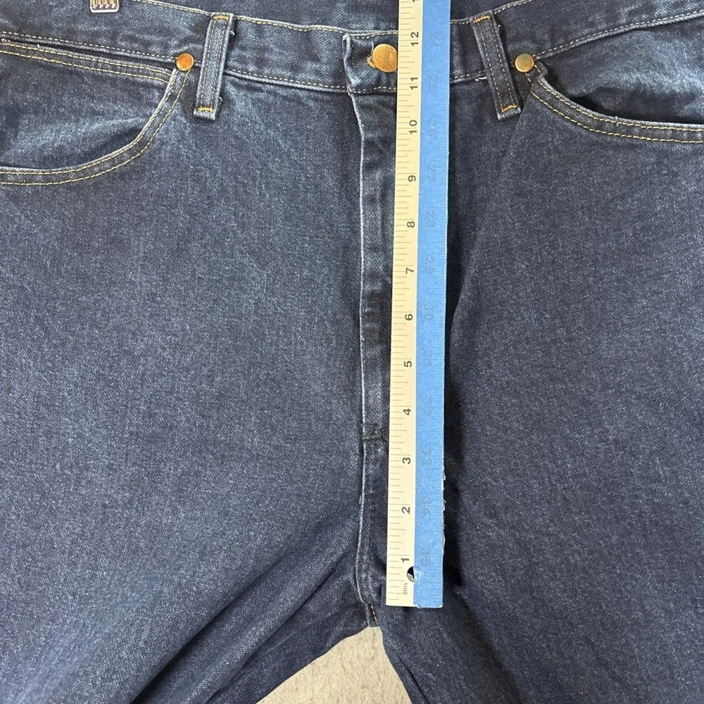 Wrangler 936DSD Men's Straight Slim Fit Dark Stone Denim Blue Jeans 35X34