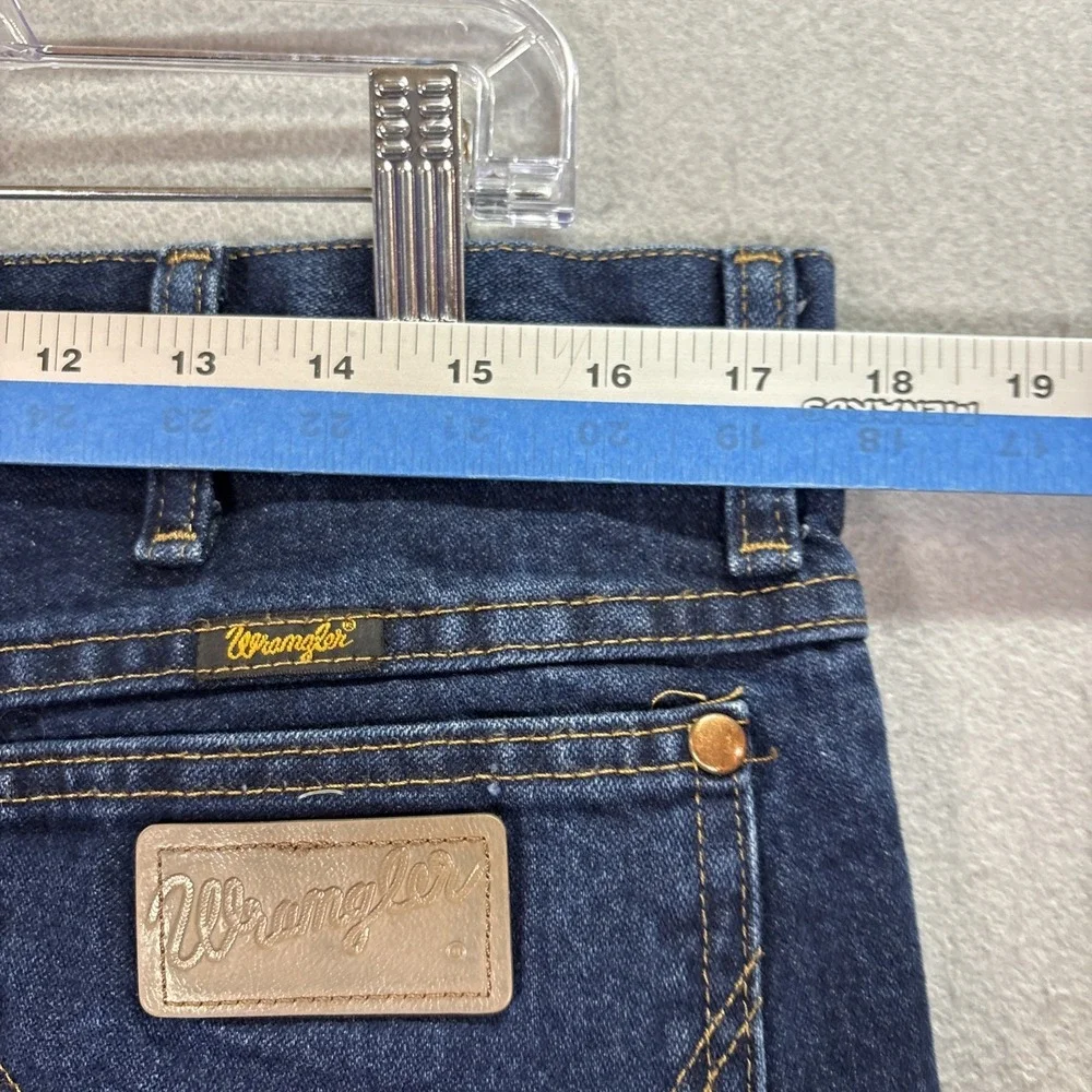 Wrangler 936DSD Men's Straight Slim Fit Dark Stone Denim Blue Jeans 35X34