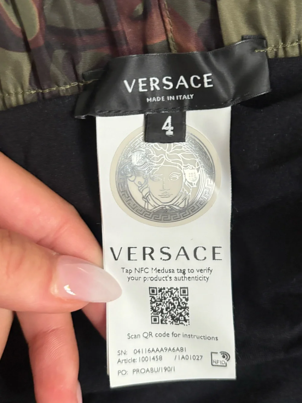 Versace designer athletic