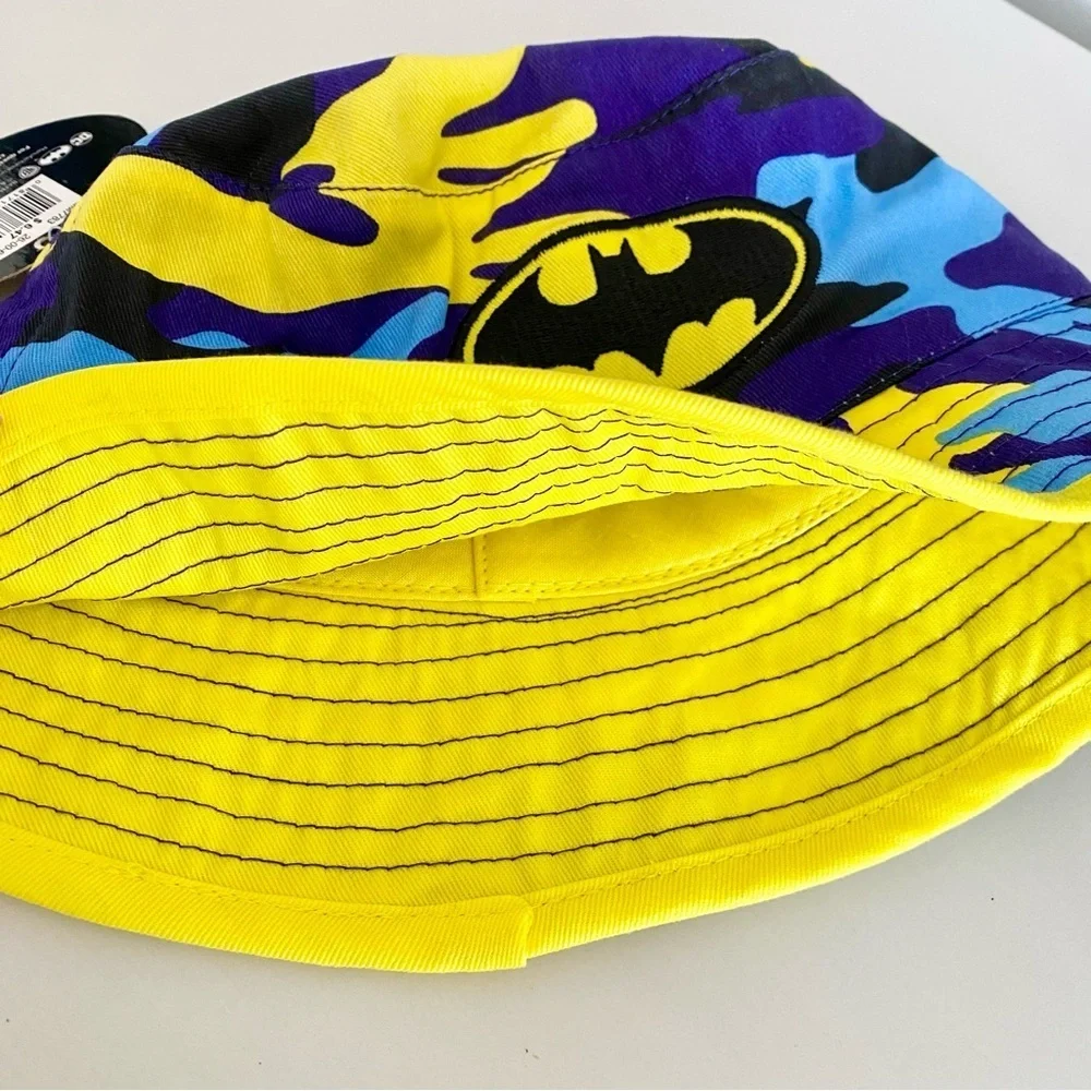 Batman Kids Camo Beach Hat - Blue, Yellow, Black