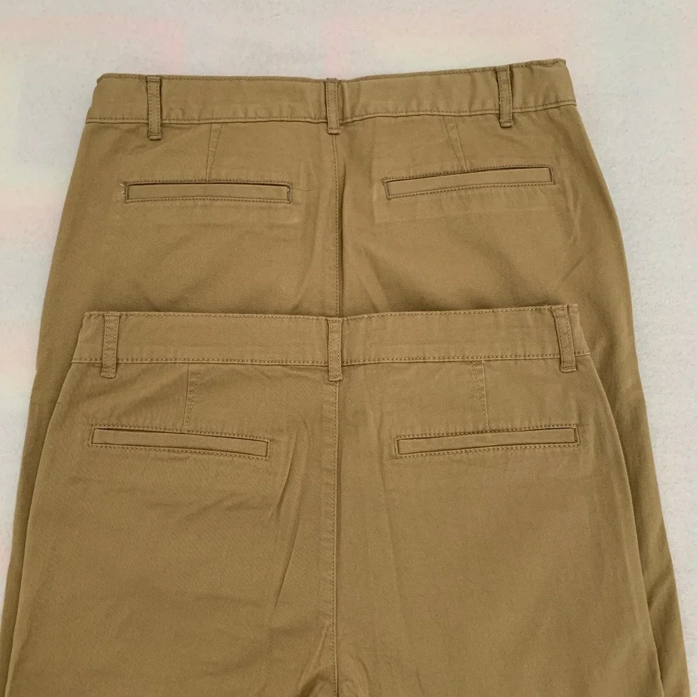 2-Pack The Children's Place Chino Pants BIG BOY Uniform 16 Tan Khaki Adjustable
