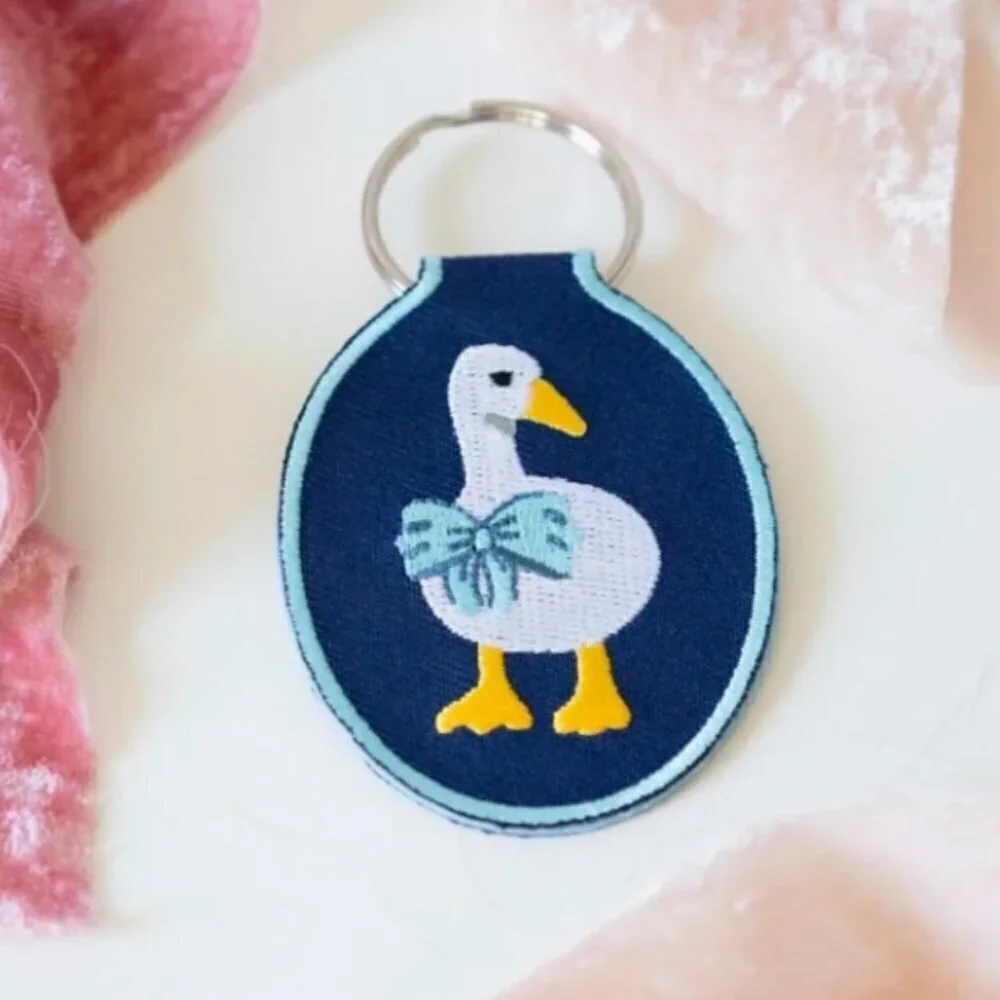 GOOSE EMBROIDERED KEY CHAIN