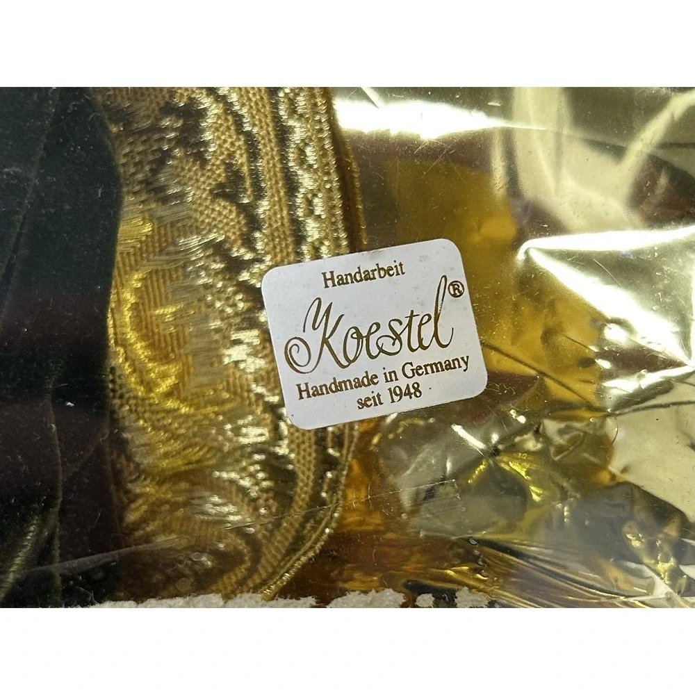 Vintage 1948 German Koestel Wax Angel In Green Dress 7