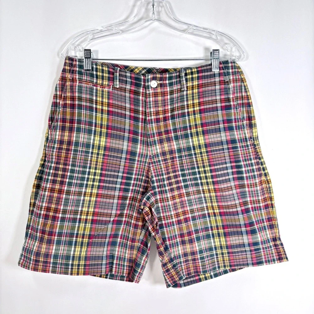 Polo Ralph Lauren Shorts Multicolor Plaid Authentic India Madras Mens 32