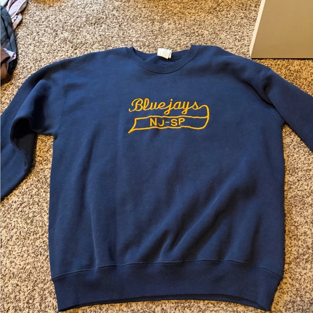 navy blue crew neck