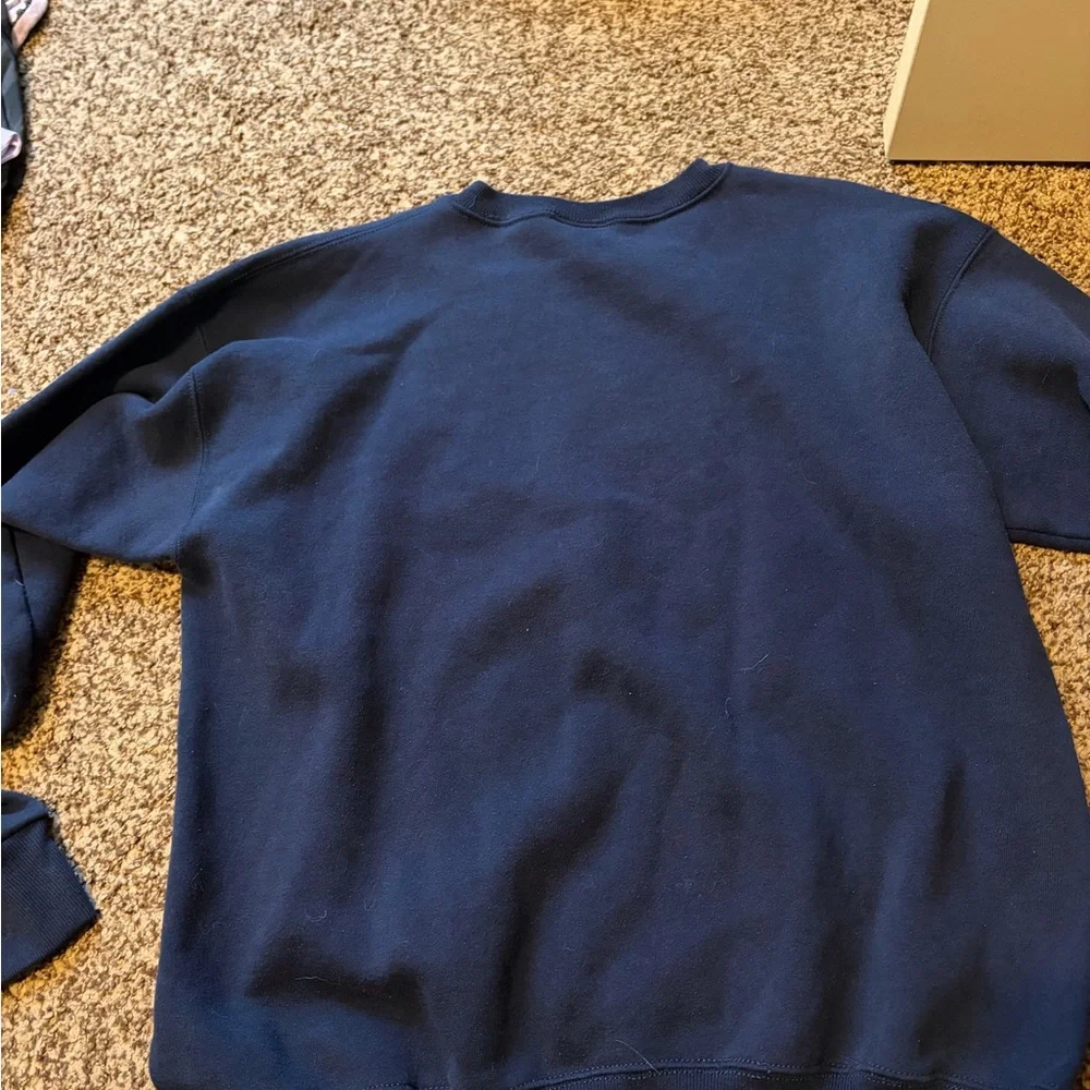 navy blue crew neck