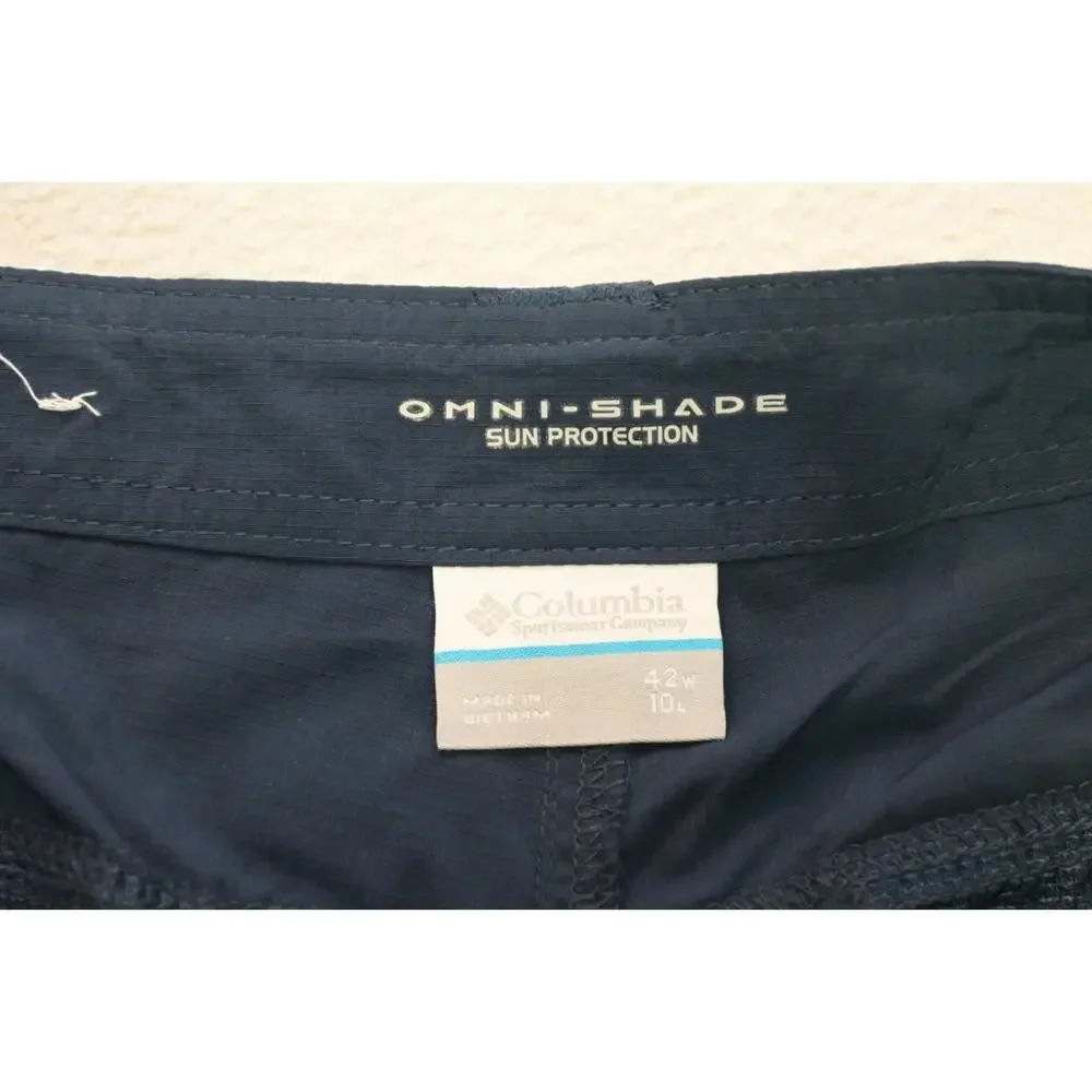 Columbia Omni-Shade Cargo Shorts Blue Fishing Hiking Camping Mens‎ Size 42