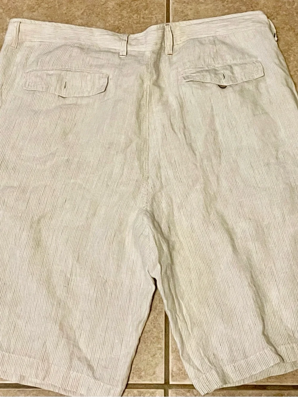 Tommy Bahama Relaxed Linen Blend Striped Shorts 38