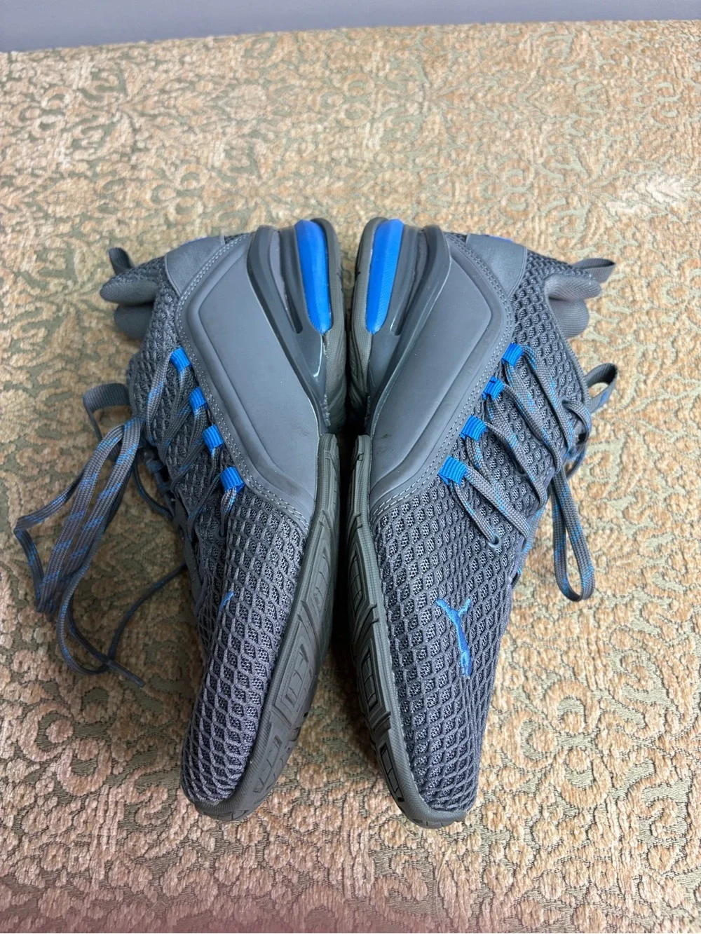Puma Mens Axelion Spark (193481-02) Gray Running Walking Shoes Sneakers 7.5