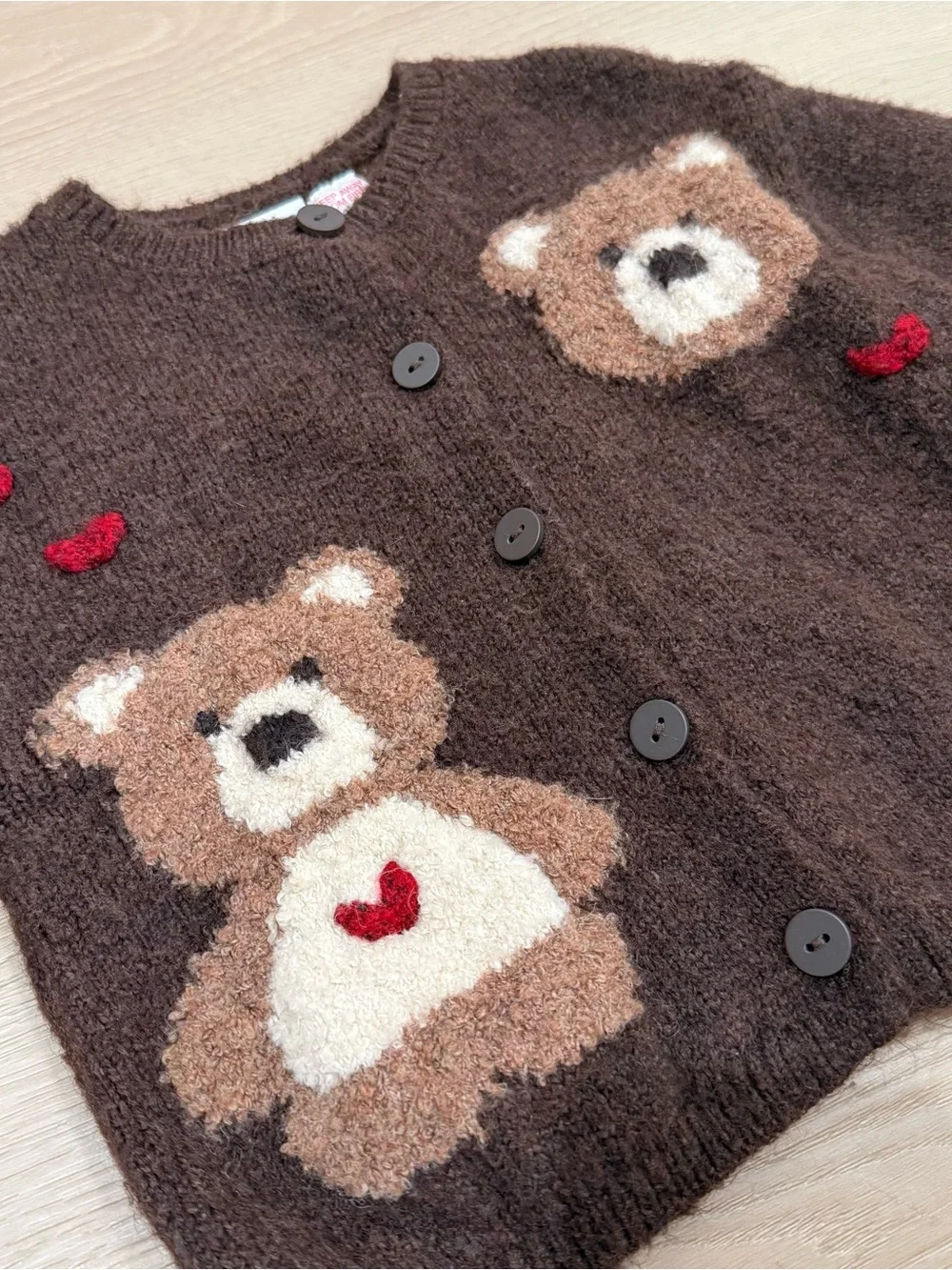 Zara Chocolate Brown Teddy Cardigan
