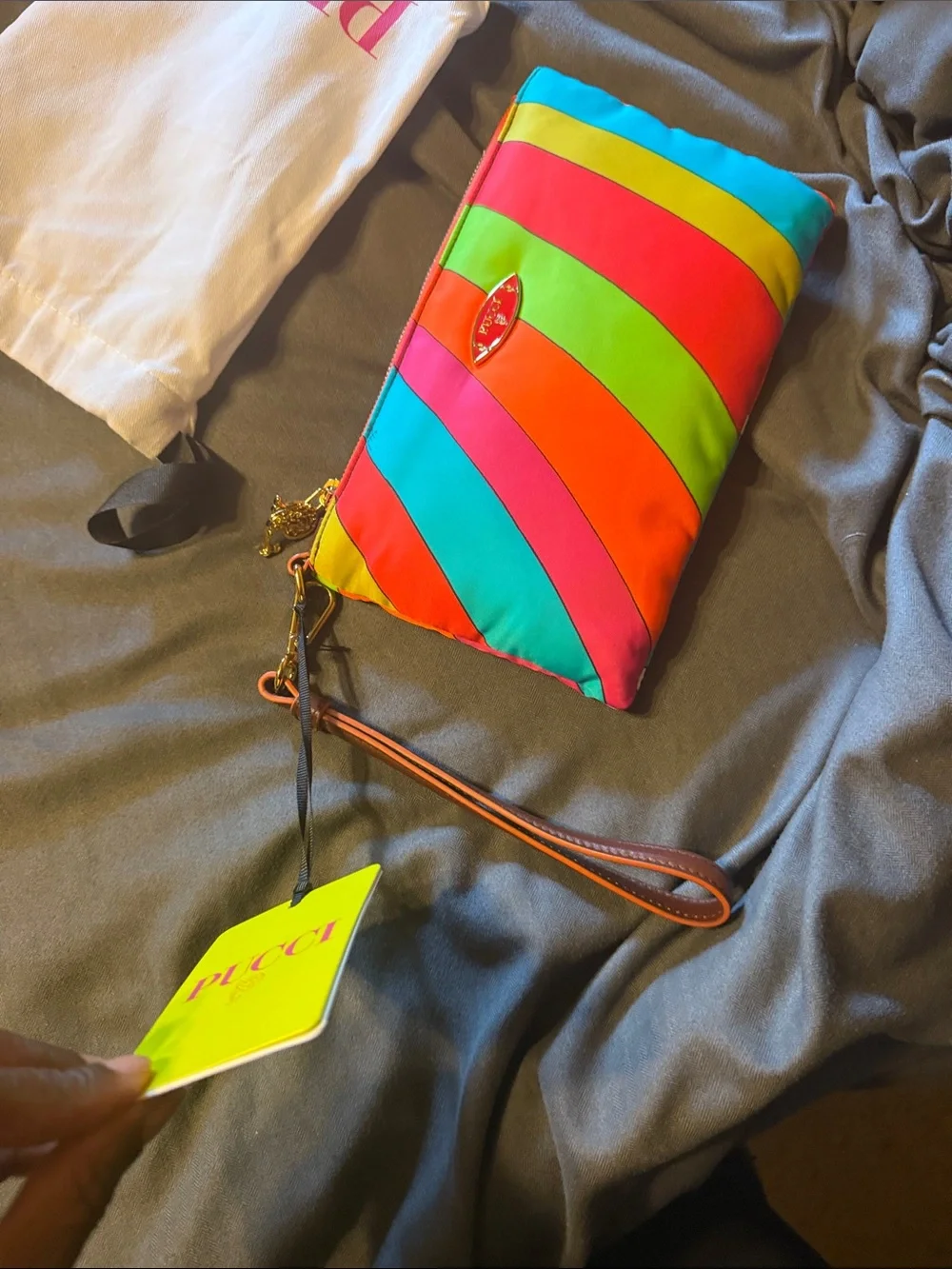 Emilio Pucci wristlet pouch