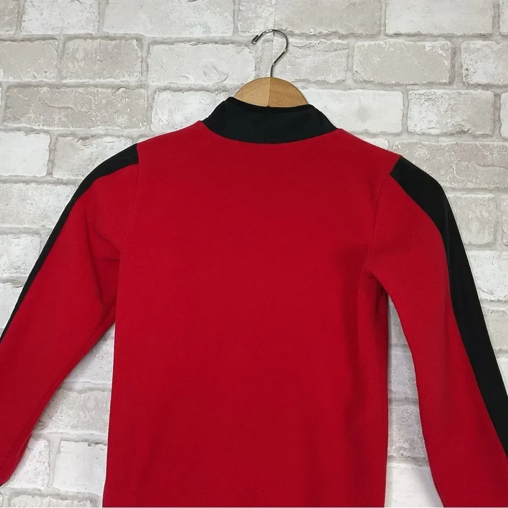 Nautica Kids Red & Black Quarter-Zip Sweater Size 7