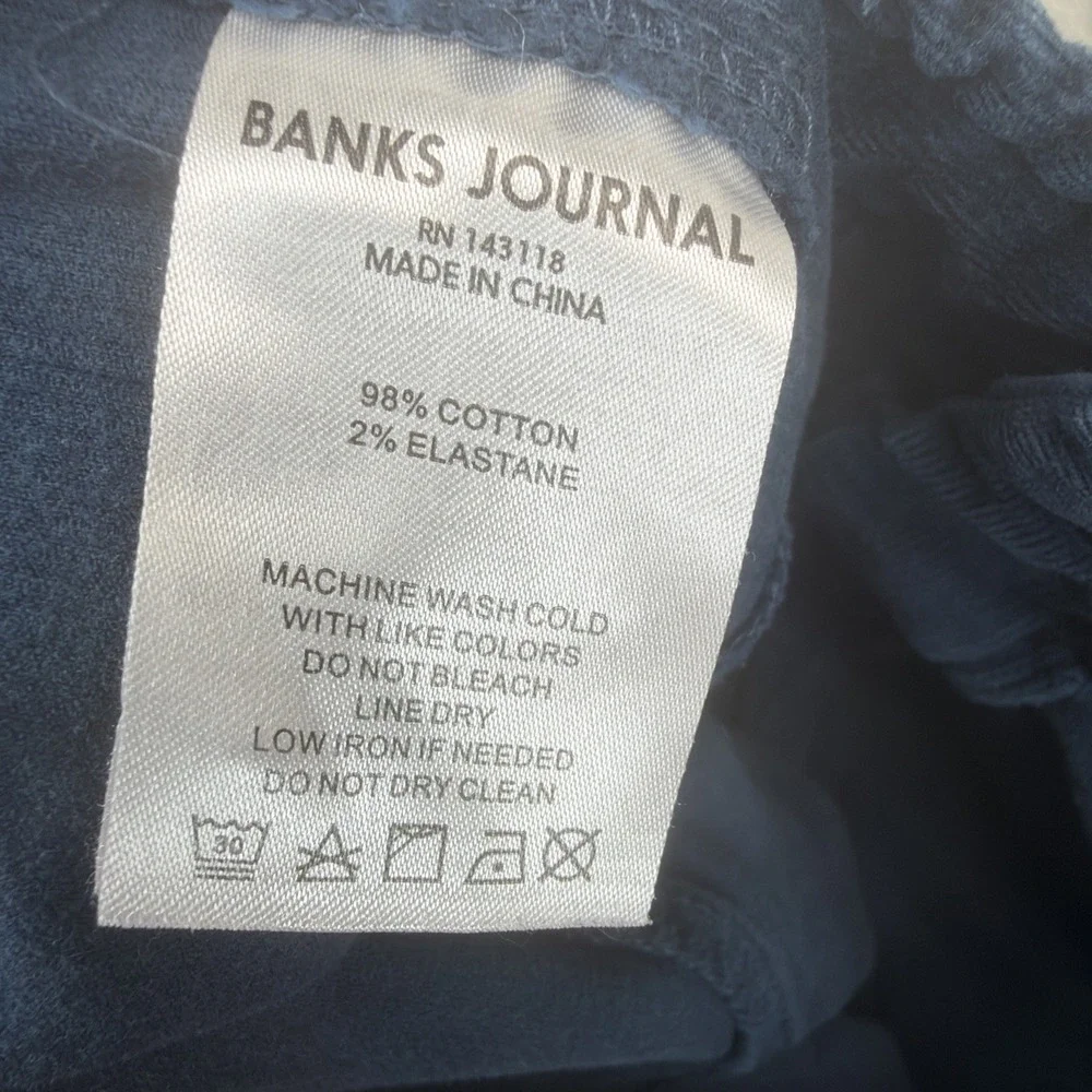 Banks Journal Corduroy Shorts Men's 34 Blue Stretch Casual Beach Skate Surf