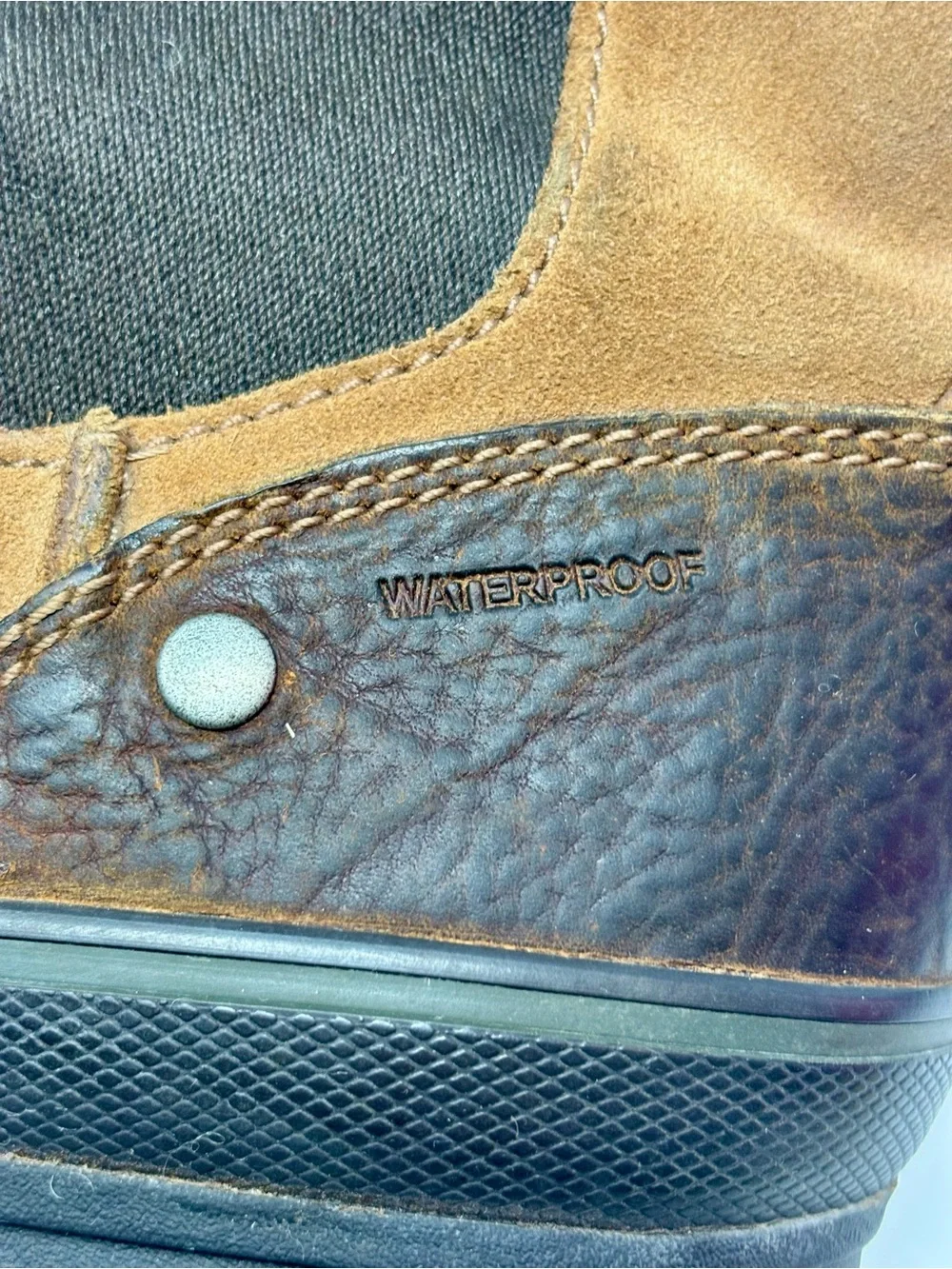 Sorel Ellesmere NM Felt Collar Tan Brown Pull On Chukka Boots Leather Men’s 11.5