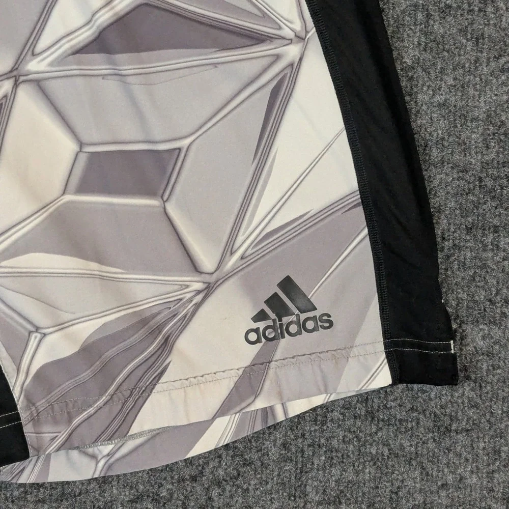 Adidas Team Issue Sample Geometric Prism Shorts Lot of 2 Mens Medium Blue Grey