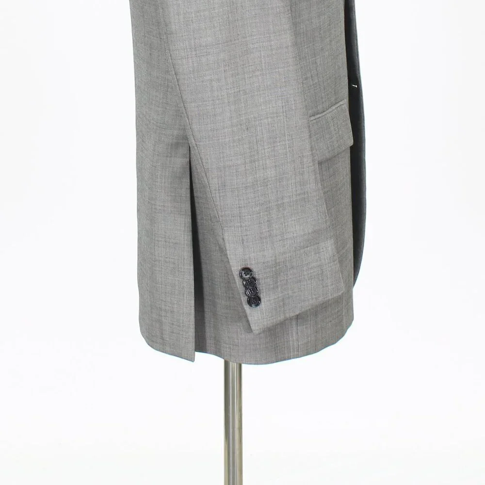 Indochino 38L Gray Solid 2-Button Sport Coat Blazer Jacket T576