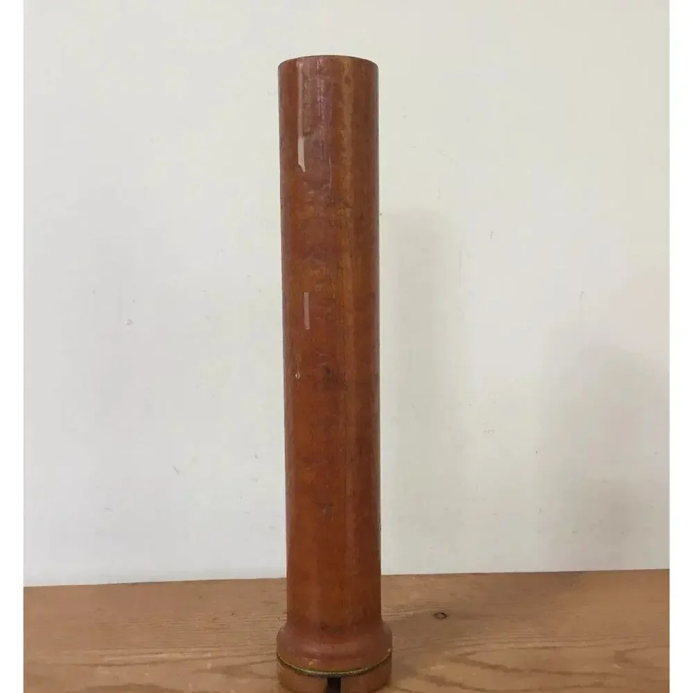 Vintage Antique Primitive Solid Wood Loom Tool Candlestick Taper Holder 10