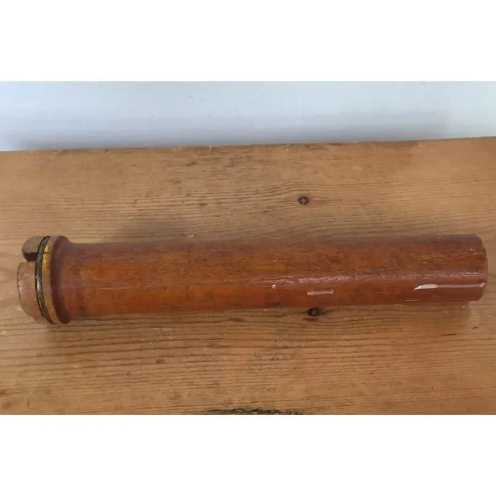 Vintage Antique Primitive Solid Wood Loom Tool Candlestick Taper Holder 10