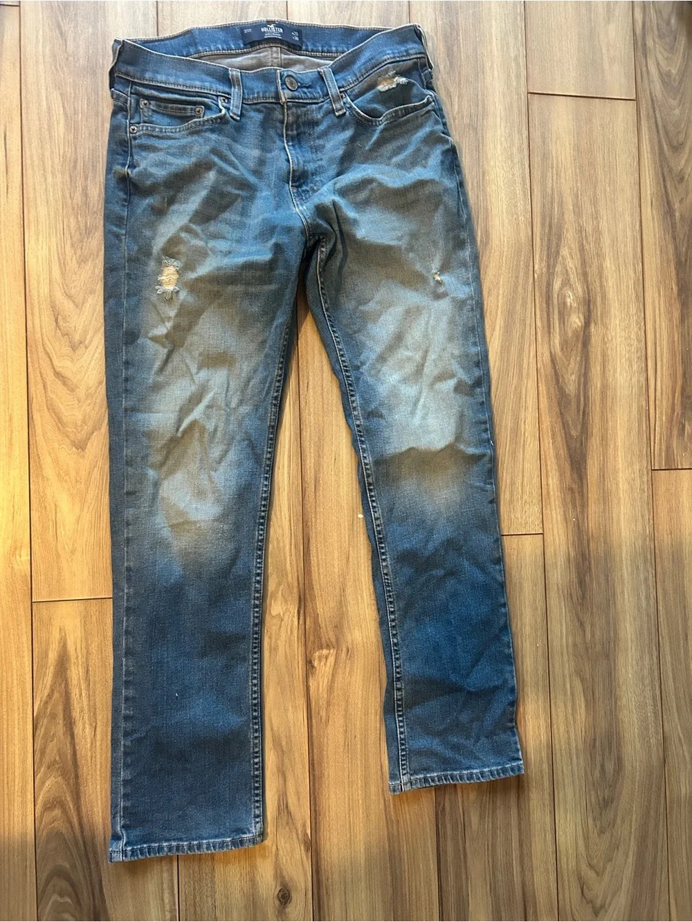 Hollister Men's Blue Straight-Leg Jeans
