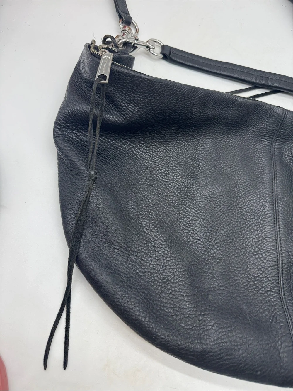 Rebecca Minkoff Large Black Pebble Leather Hobo Bag