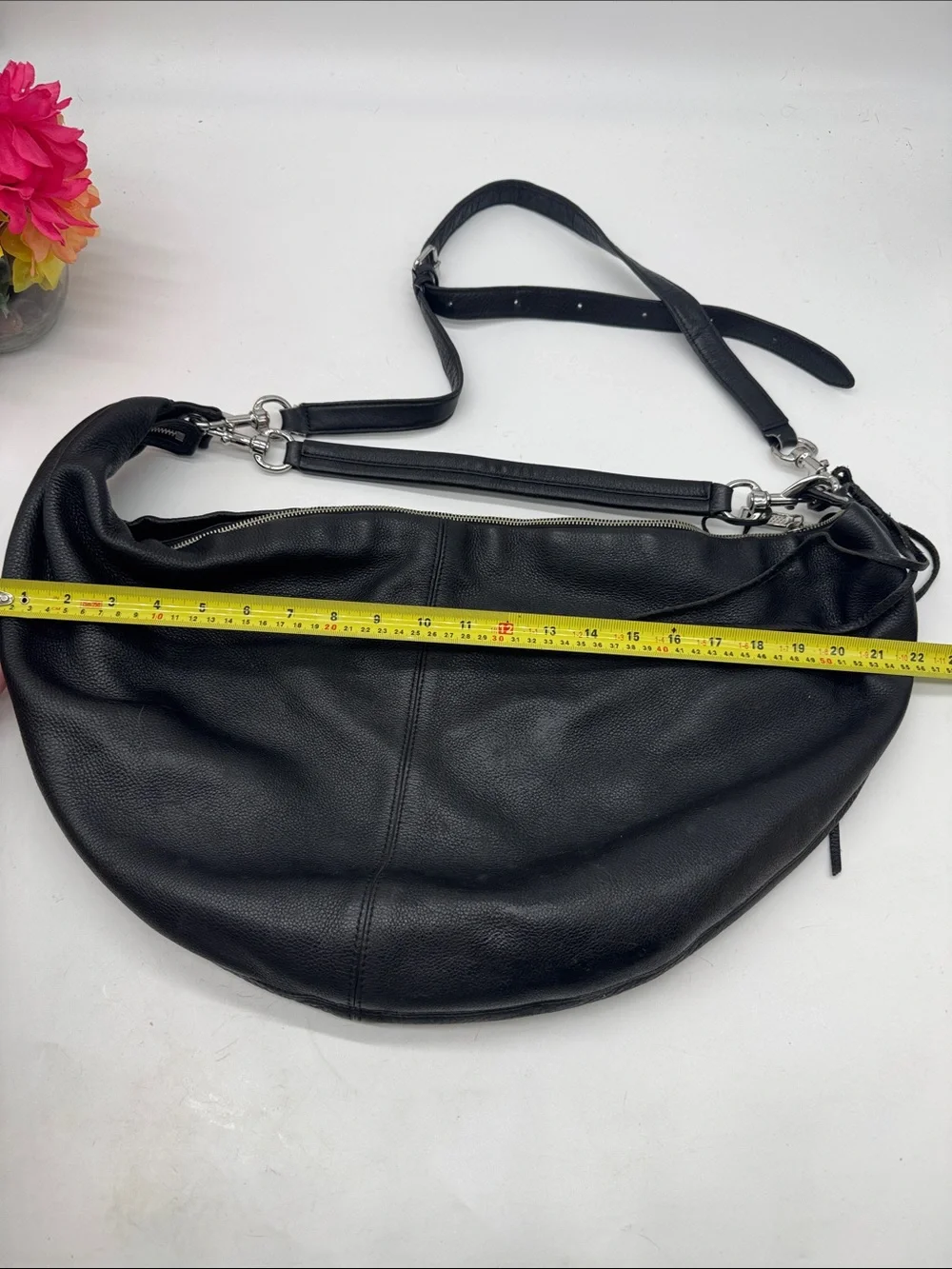 Rebecca Minkoff Large Black Pebble Leather Hobo Bag