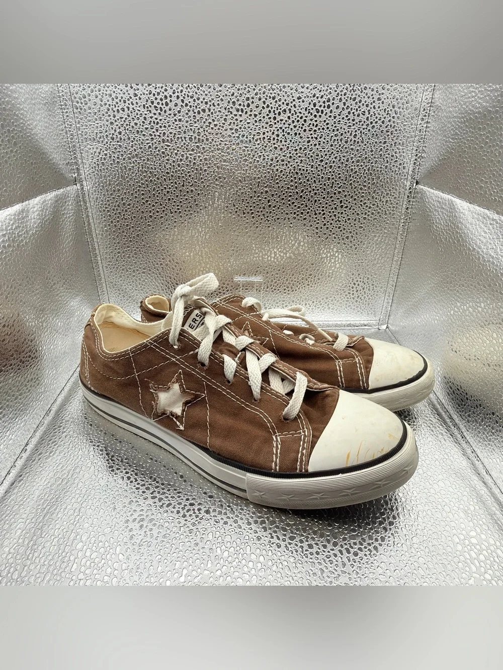 Converse Brown Low-Top Sneakers with White Accents