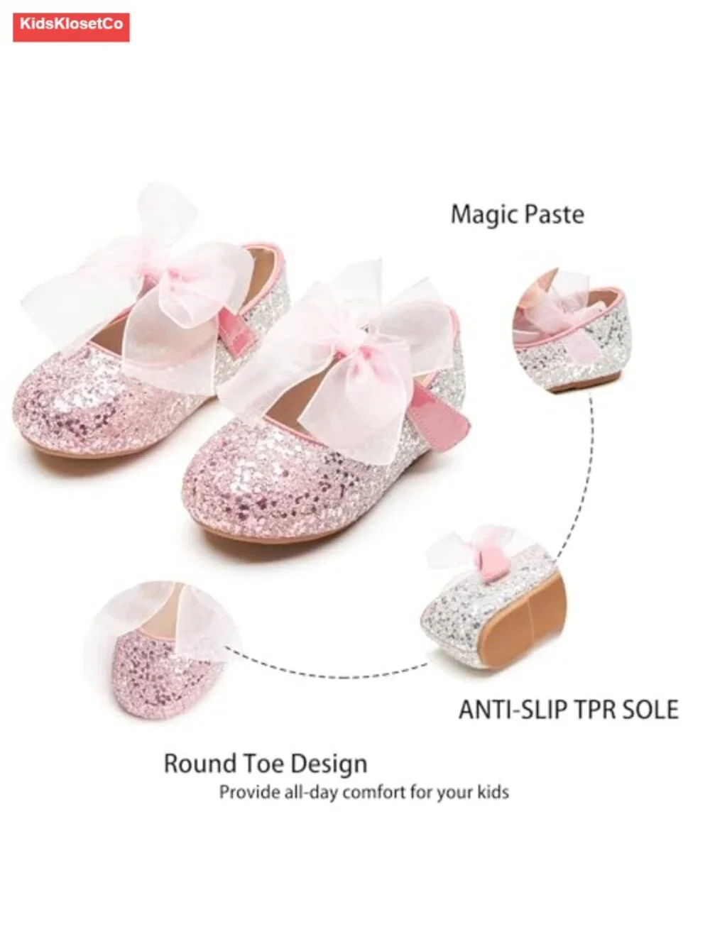 Toddler Girls Mary Jane Ballet Flats Dress Shoes