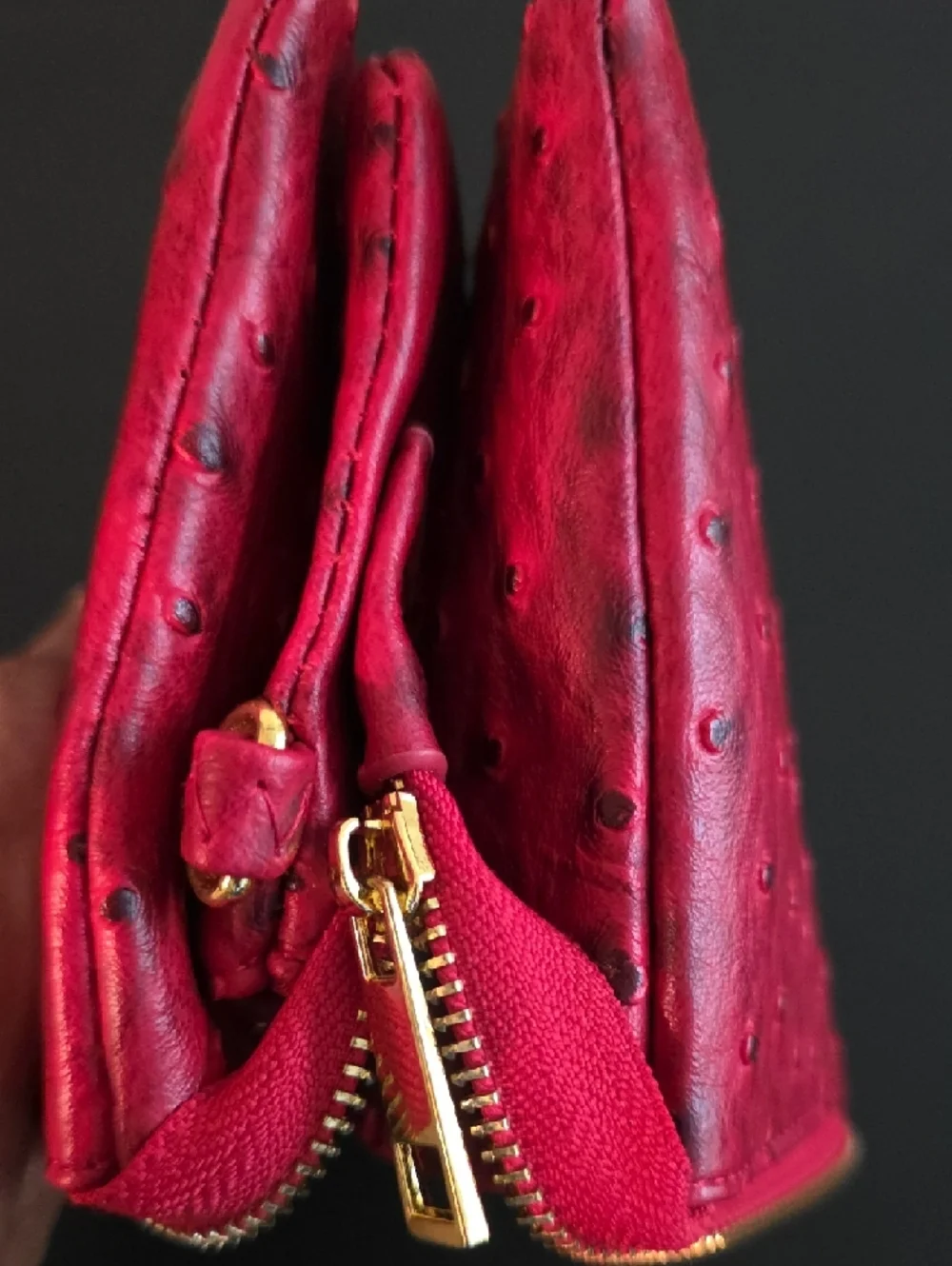 N/A smartphone purse ostrich