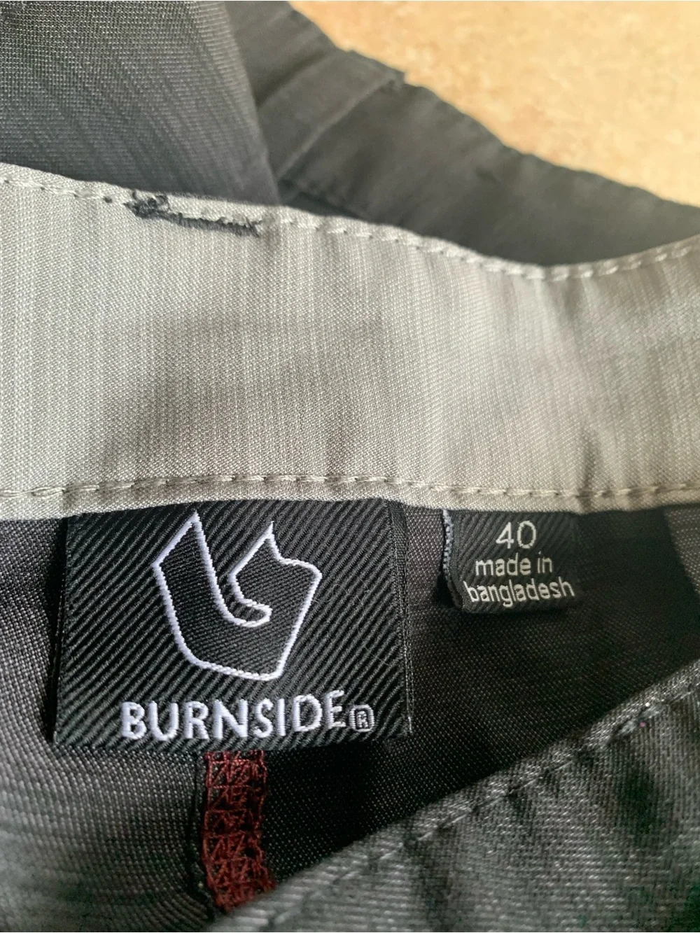 burnside Black Flat-Front Men's Shorts