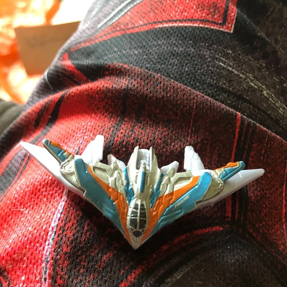 Blue and Orange Toy Jet Figurine