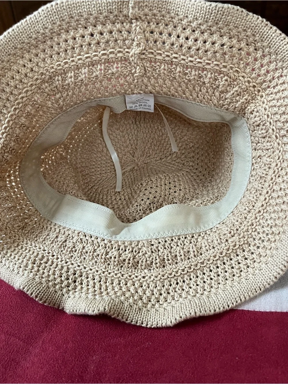 Woven Bucket Hat - Beige