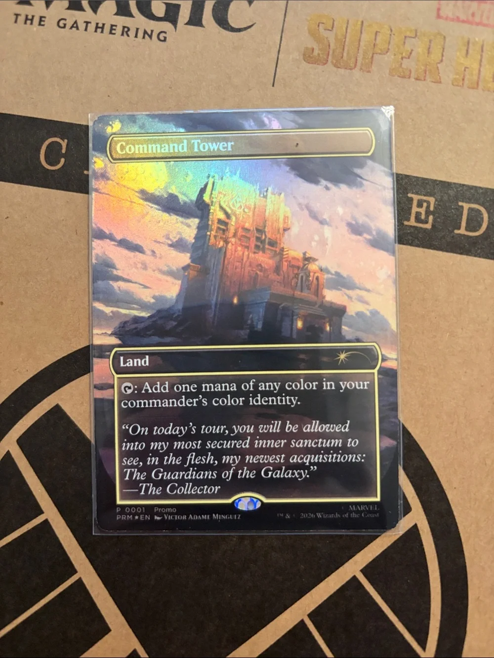 MTG Command Tower 0001 Marvel Super Heroes Exclusive Promo Foil 2026 NM
