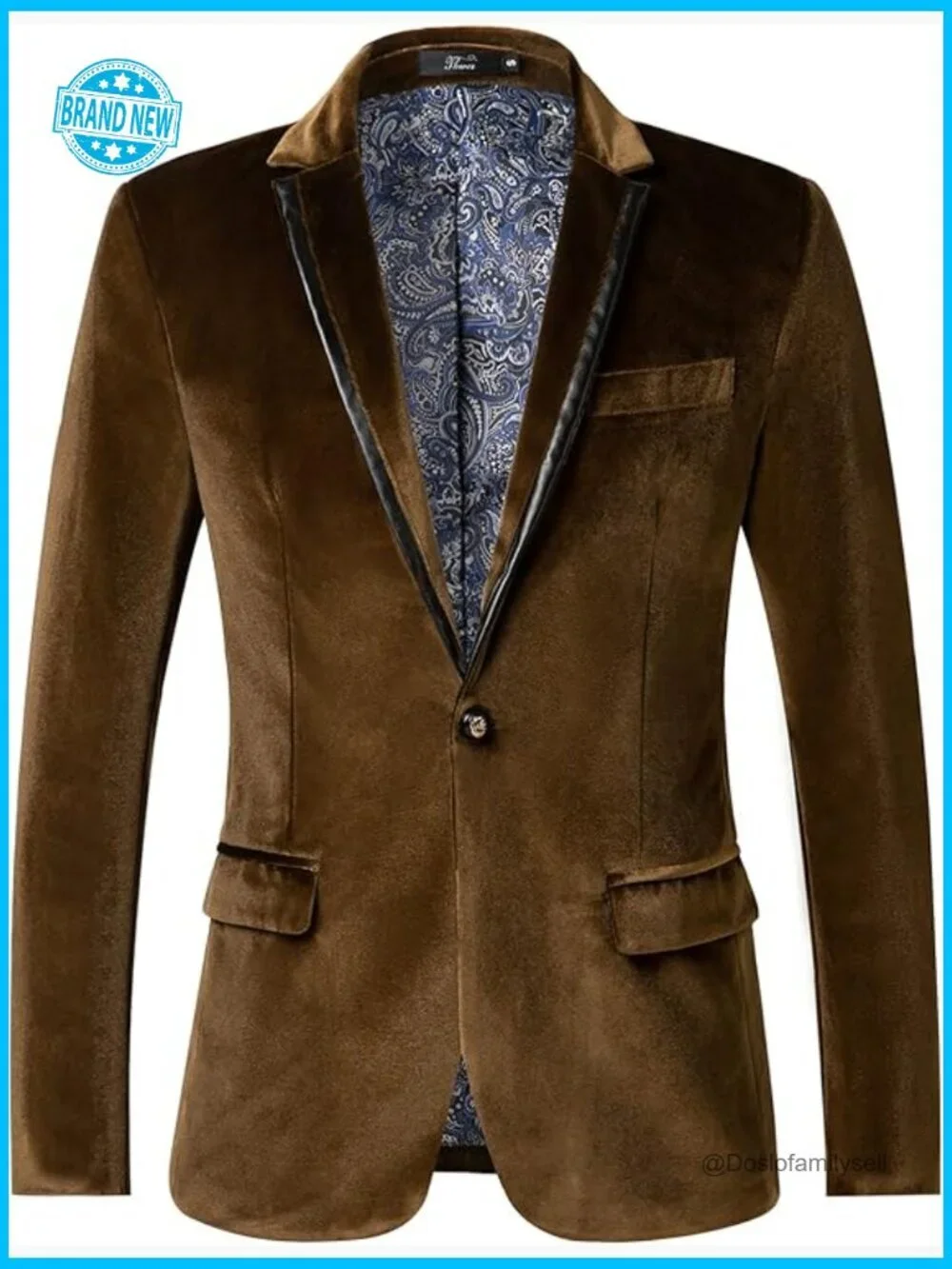 Velvet Blazer Sport Coat Slim Fit Classic Elegant Prom Wedding Party Dinner