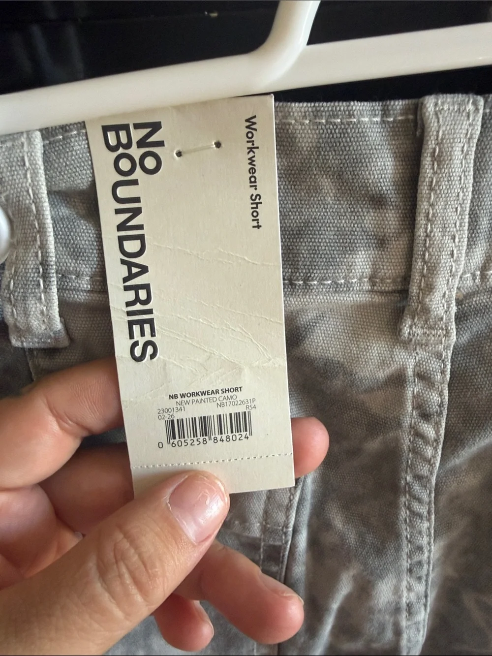 No Boundaries Gray Tie-Dye Cargo Shorts