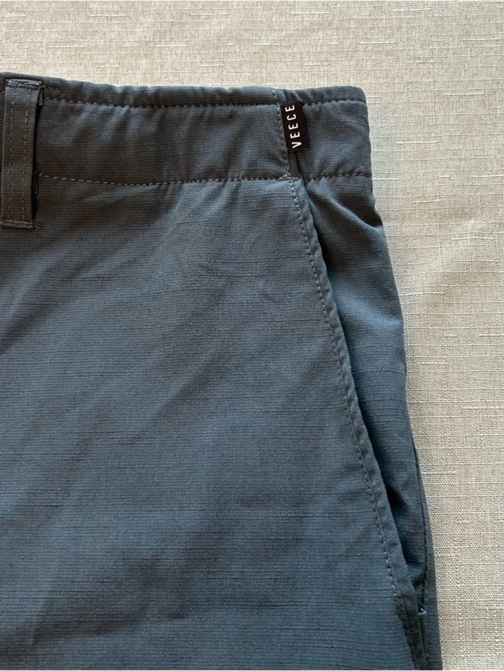 Veece Men's Flat Front Performance Shorts in Charcoal