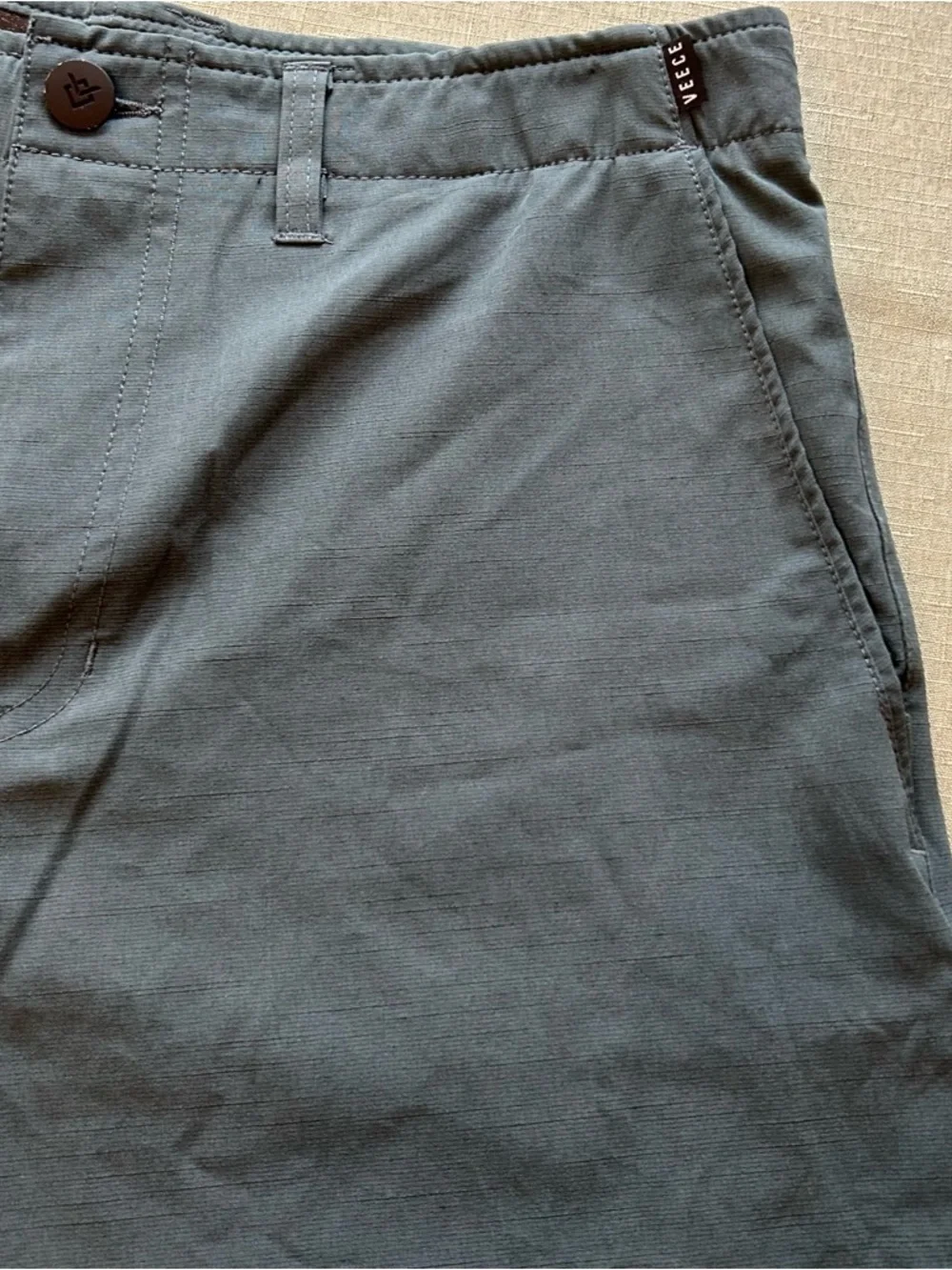 Veece Men's Flat Front Performance Shorts in Charcoal
