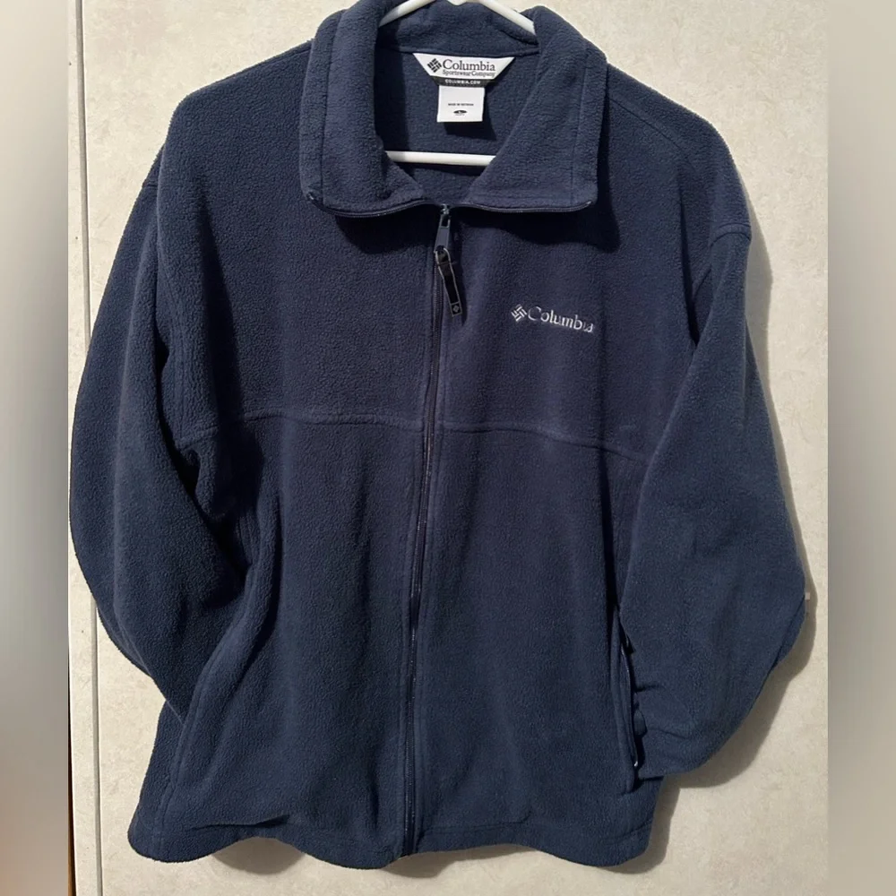 Large Men’s Columbia Dark Blue Fleece Jacket