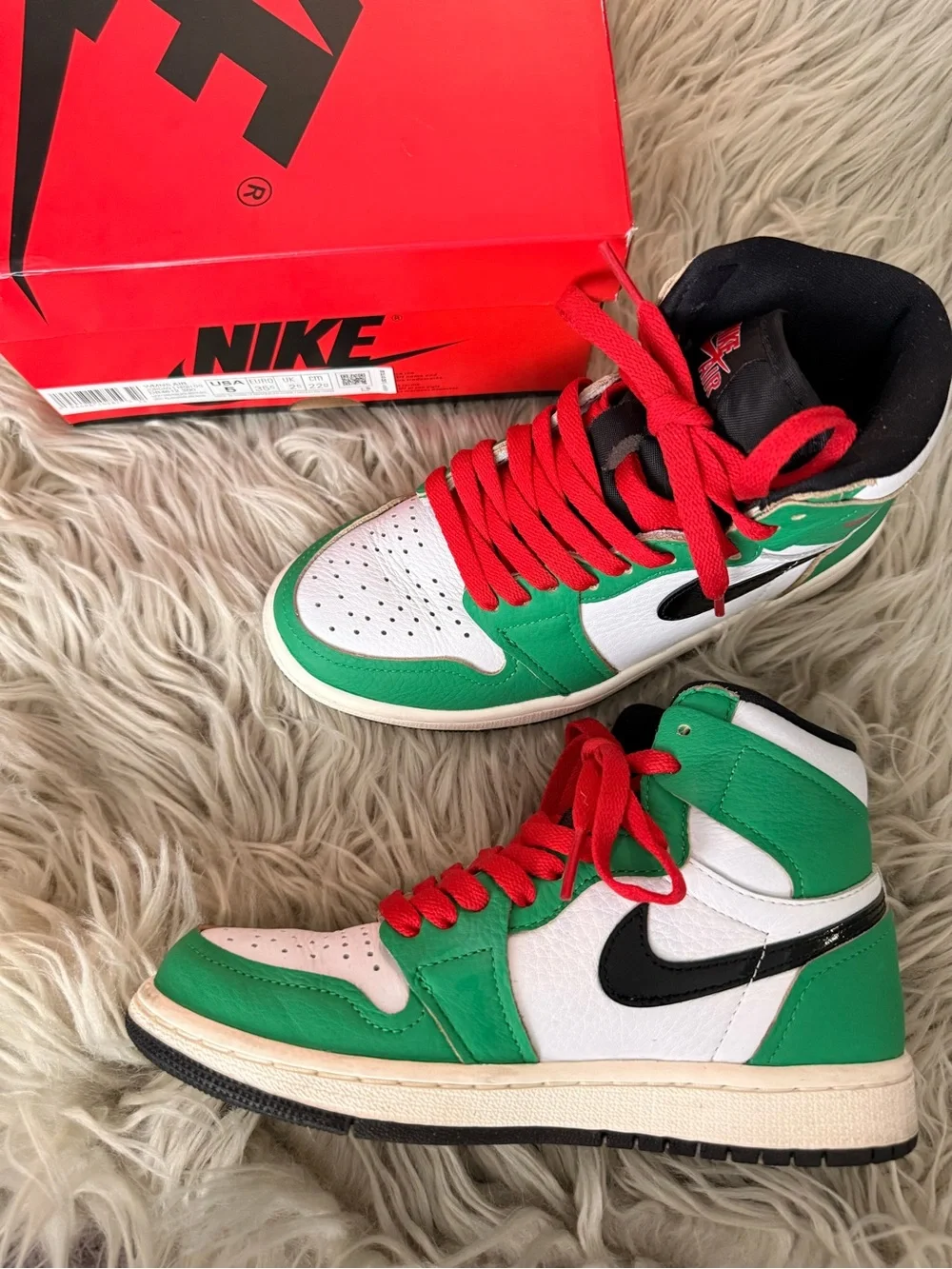 Nike Sneakers — Green, White, Red, Black