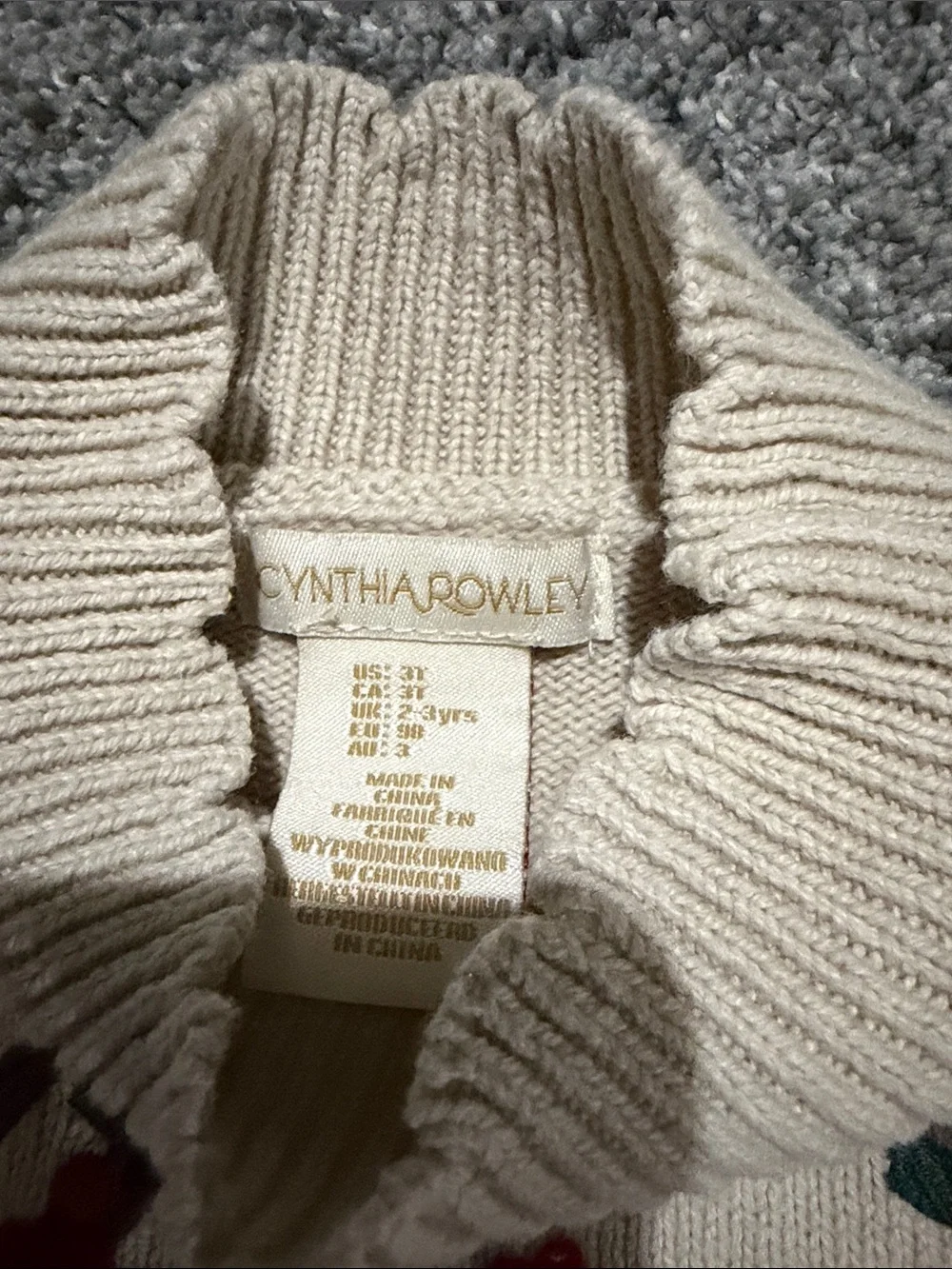 Cynthia Rowley cream knit