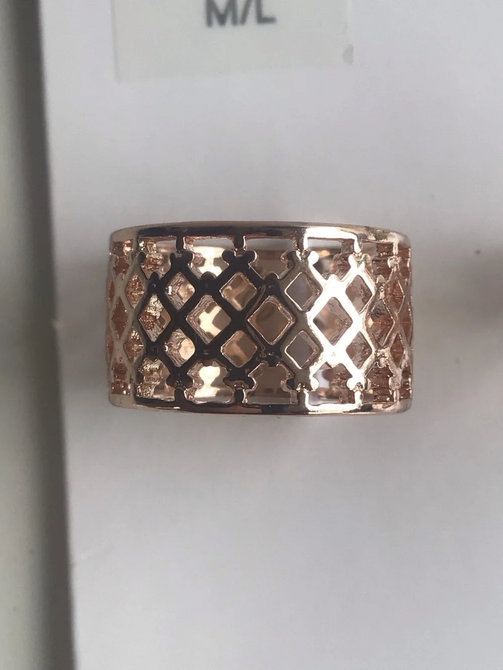 Rose gold tone rings 3 pack set