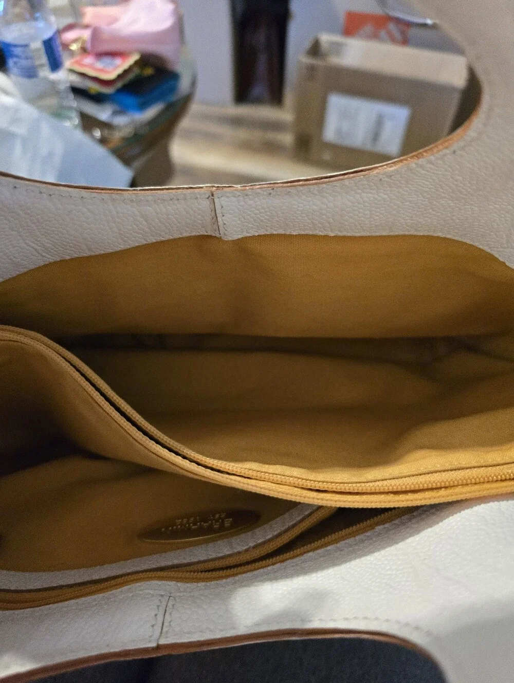 Brahmin tote white
