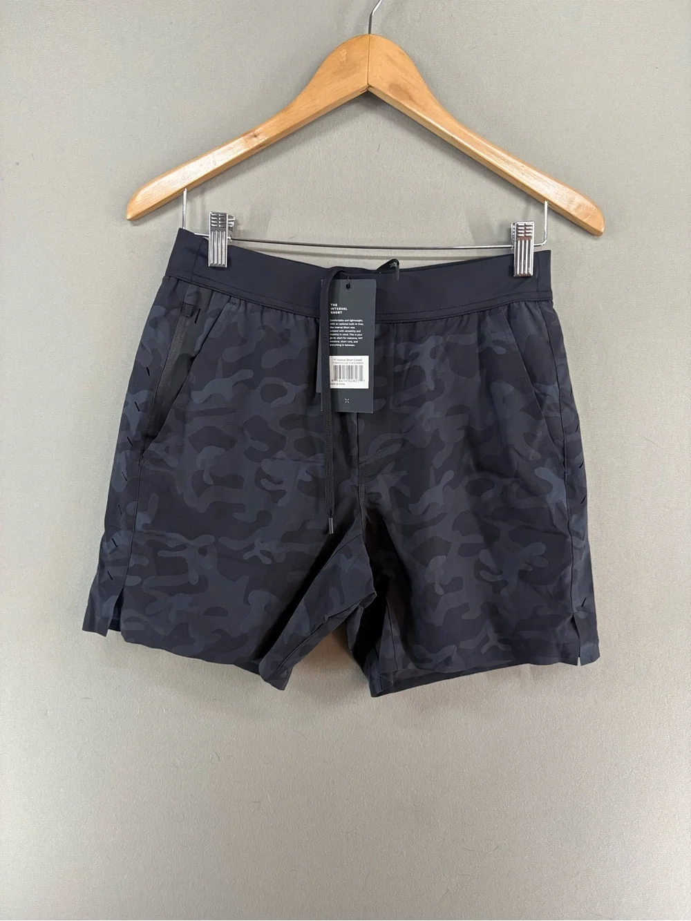Interval Short Lined 7in BlackCamo Small Workout Gym Training