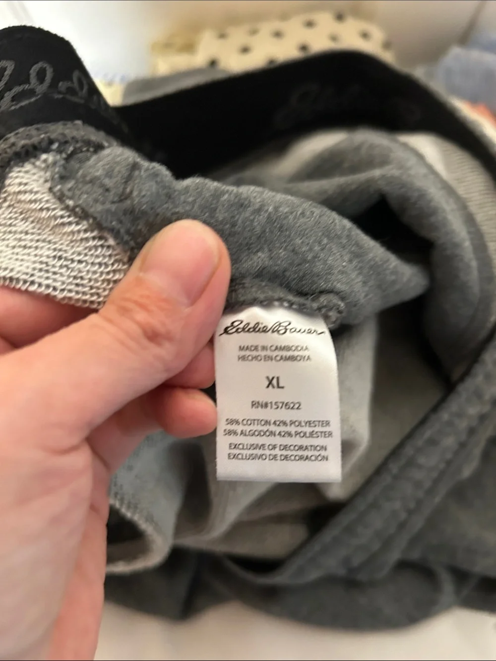 Eddie Bauer Gray Elastic Waist Sweat Shorts