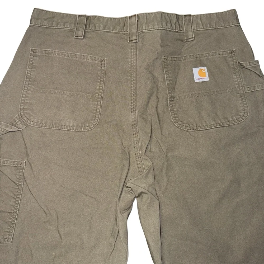 Carhartt B147 LBR Original Fit Canvas Work Shorts Khaki Green Men’s Sz 38