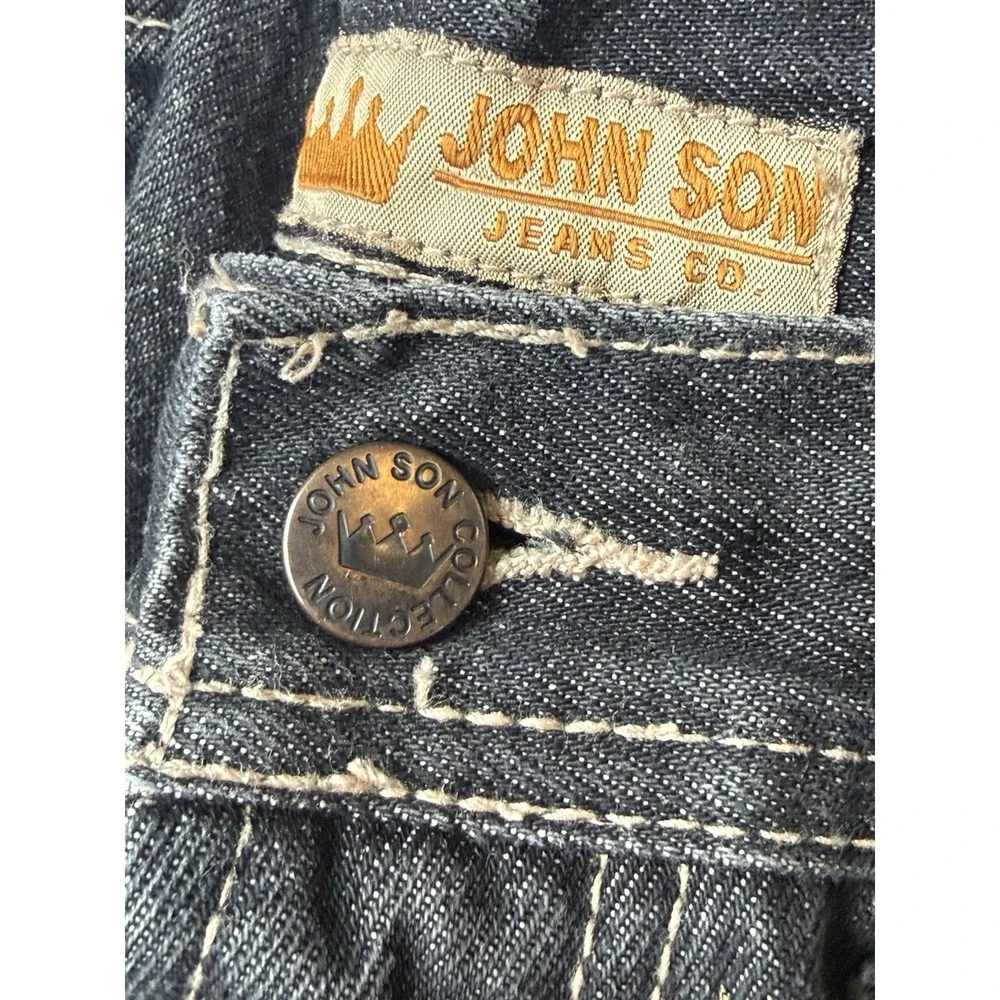 Y2K Black Baggy Denim Jorts Mens 34 Skater Hip Hop Grunge Streetwear