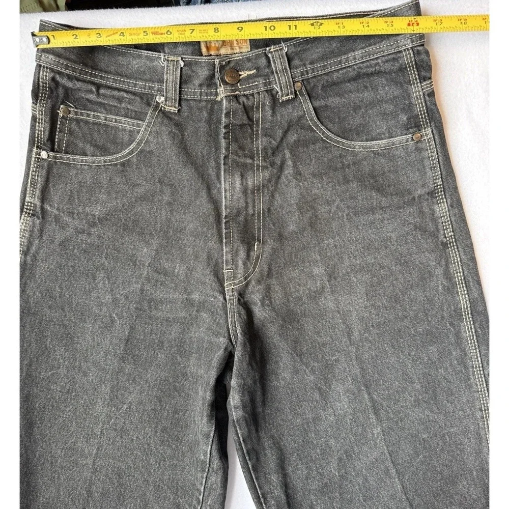 Y2K Black Baggy Denim Jorts Mens 34 Skater Hip Hop Grunge Streetwear