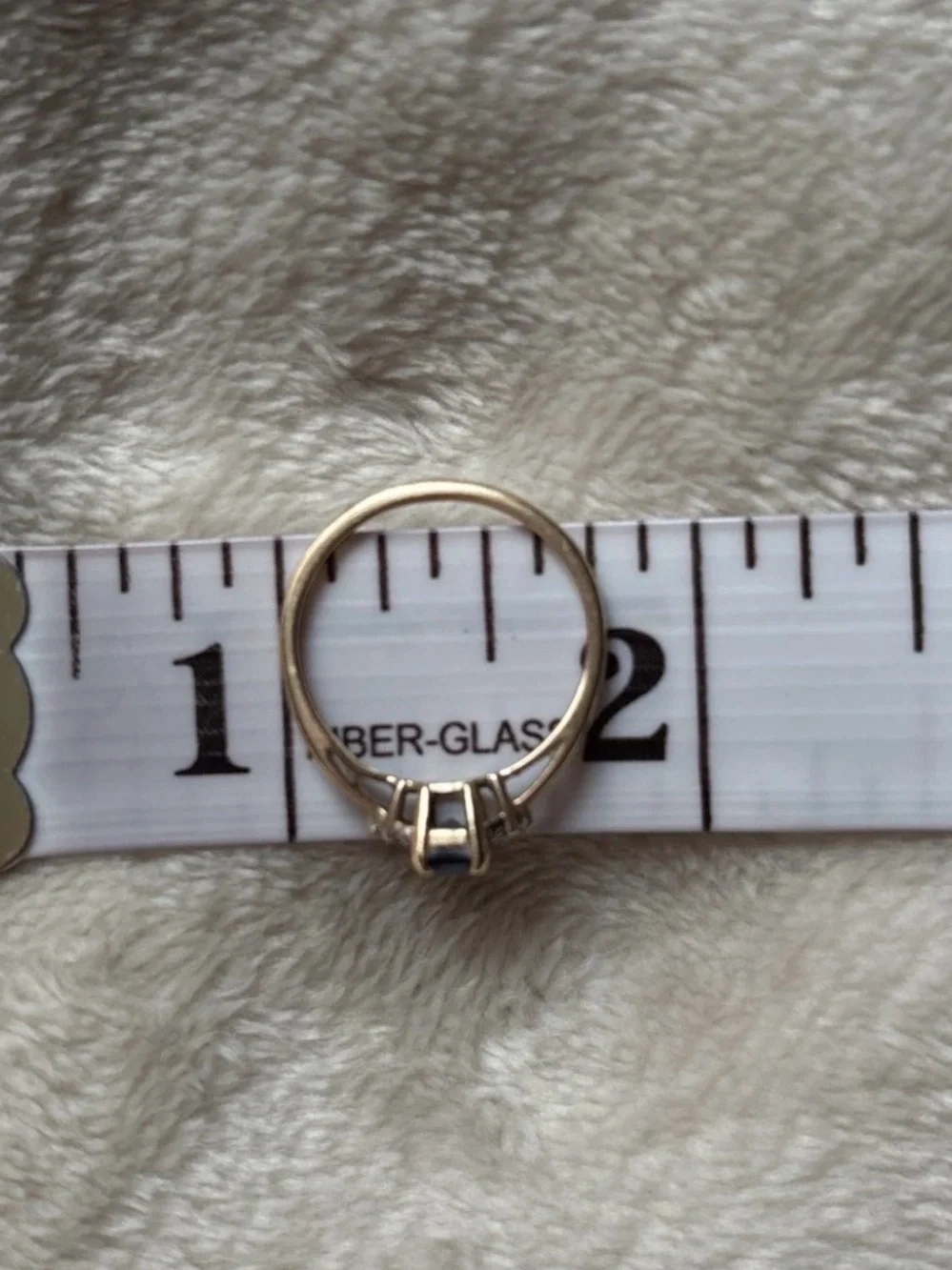 14k Solid Gold Ring with 1.2ct Natural Blue Sapphire & Diamond Accents