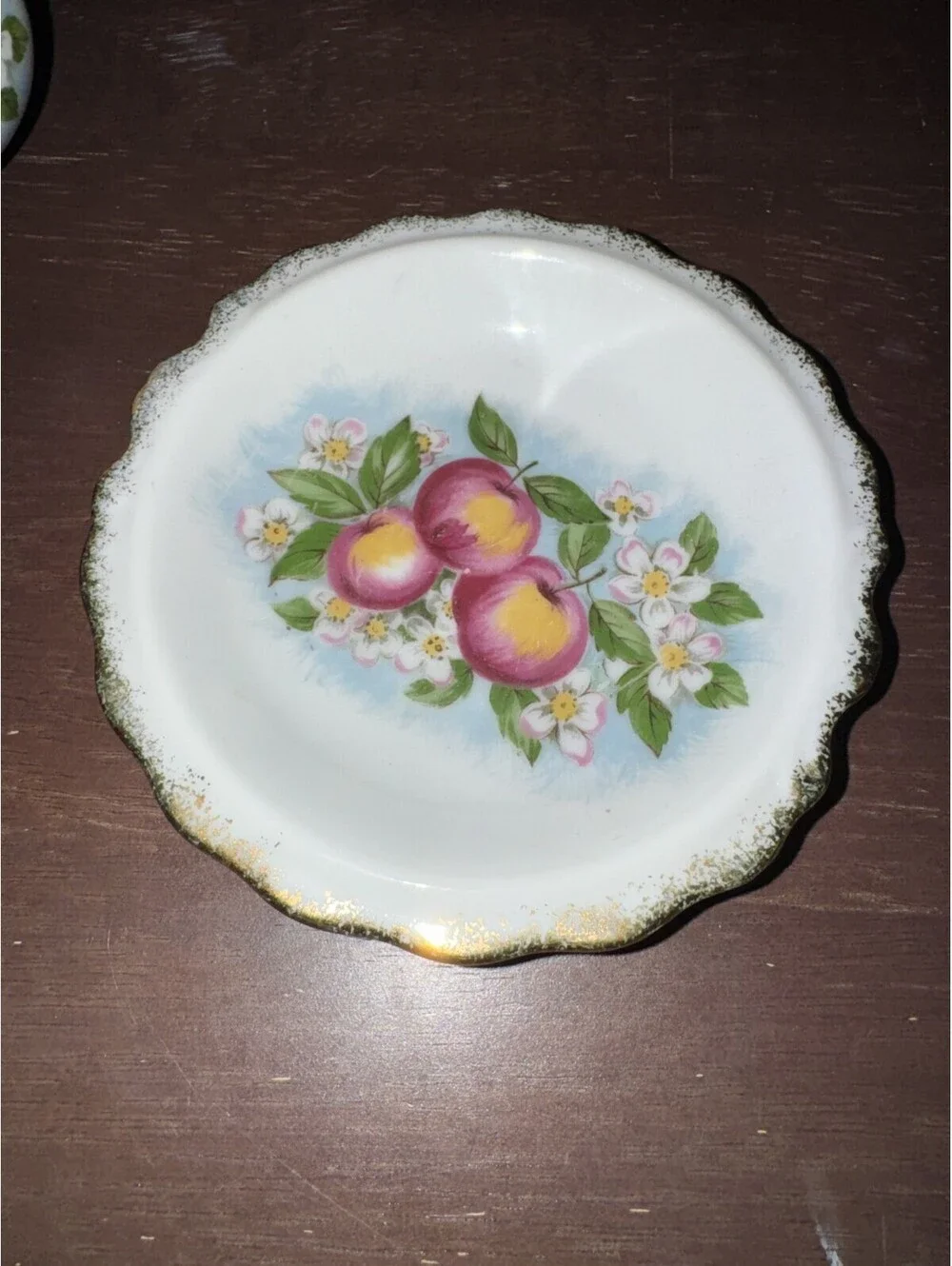 Vintage Japan HOMCO Small Porcelain Pitcher Creamer and Saucer Gold Trim Floral