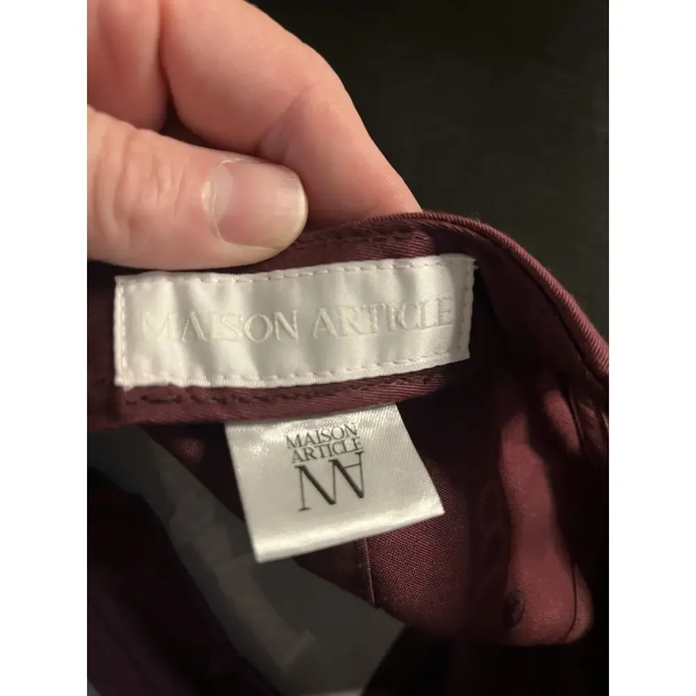 Maison Article Los Angeles Maroon Snapback Hat Embroidered Logo Adjustable Cap
